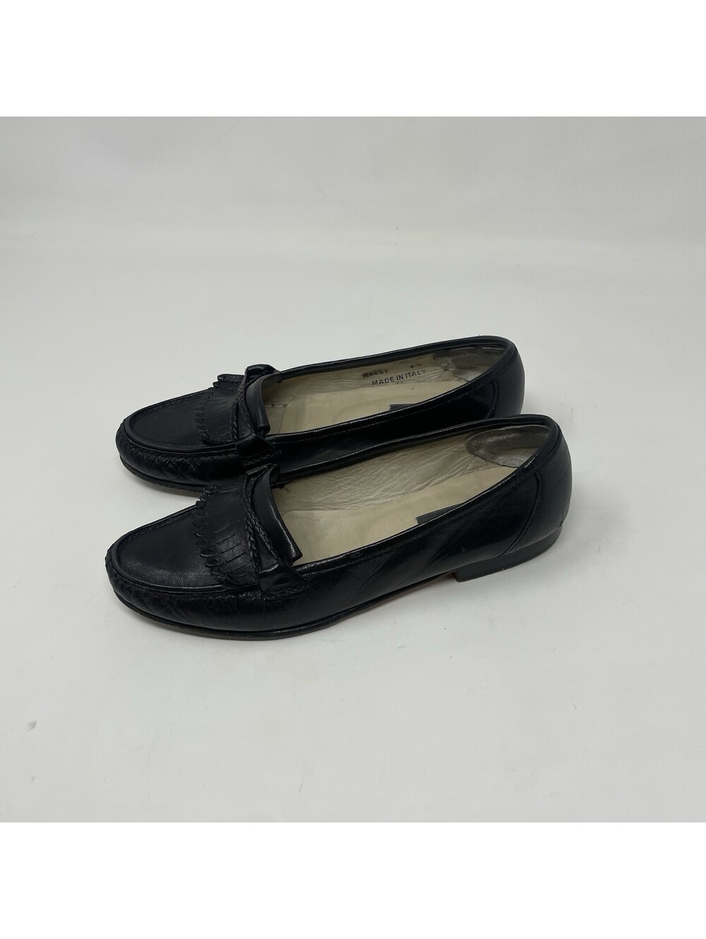 Vintage Bally Black Leather Women’s Loafers Margy 6.5 N Tassels